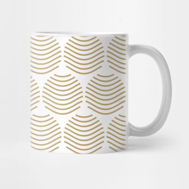 Gold wavy dots pattern by Vilmos Varga